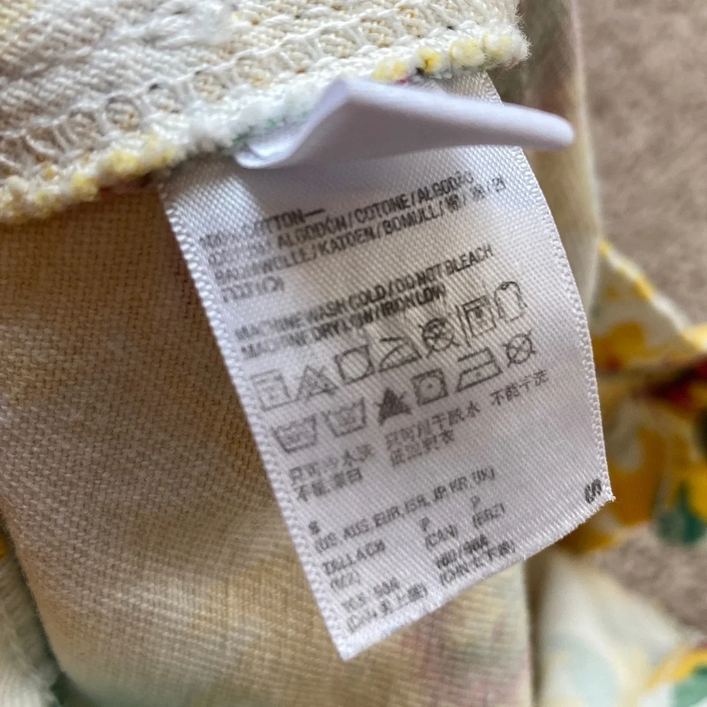 American Apparel Sunflower Print Jean Style Mini Skirt Size Small - Picture 5 of 9